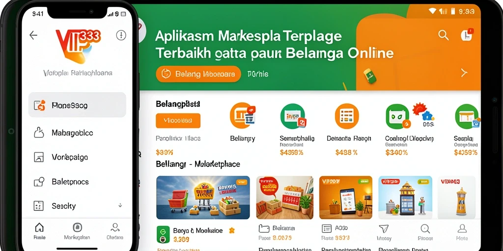 Tampilan antarmuka aplikasi VIP333 yang modern dan user-friendly.